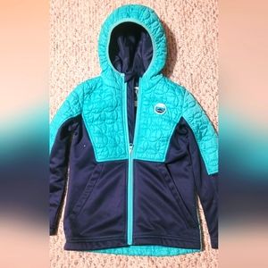 Jacket big chill girls boys coat jacket hooded. Navy aqua 6x